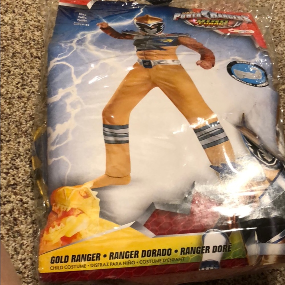 Power ranger Dino charge gold ranger costume